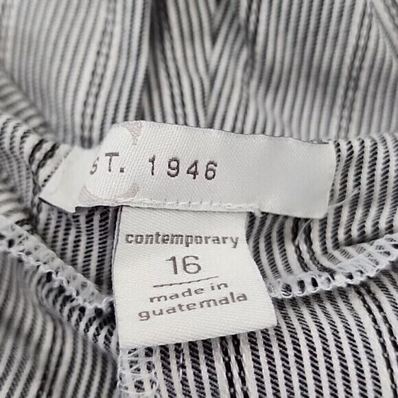 Cato Pants Cropped Est 1946 Contemporary Gray and White Pin Striped Women's 16 - Picture 4 of 7
